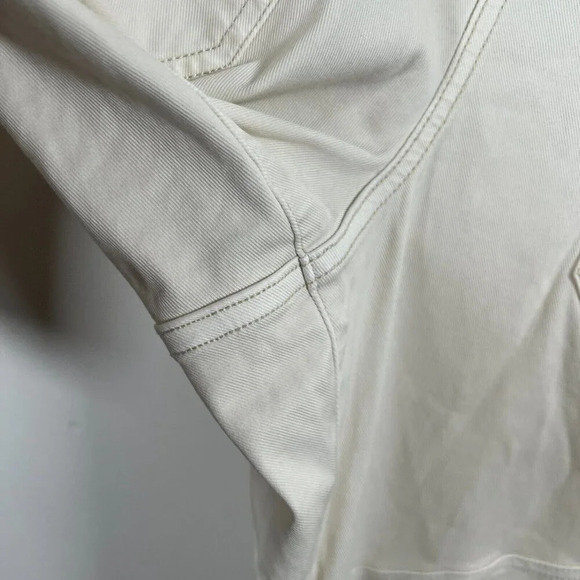 Spanx Stretch Twill Cargo Jogger Pant Size Large Beige Slimming Utility Minimal - Picture 7 of 12